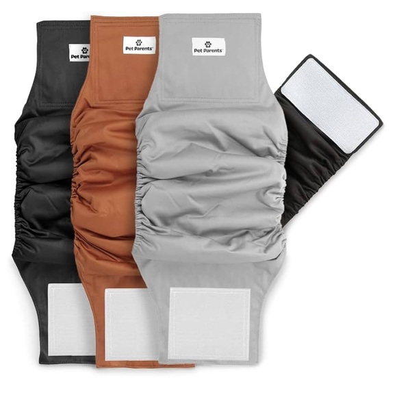 New Pet Parents Premium Washable Belly Bands for Male Dogs & Extendrs, (3pack) - Picture 3 of 15